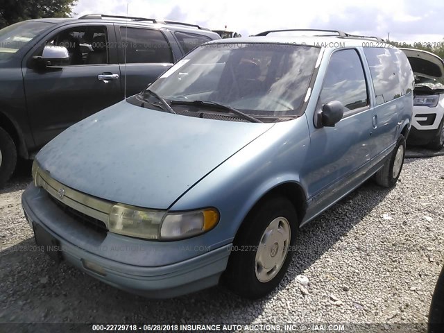 4M2DV11W6PDJ86488 - 1993 MERCURY VILLAGER BLUE photo 2