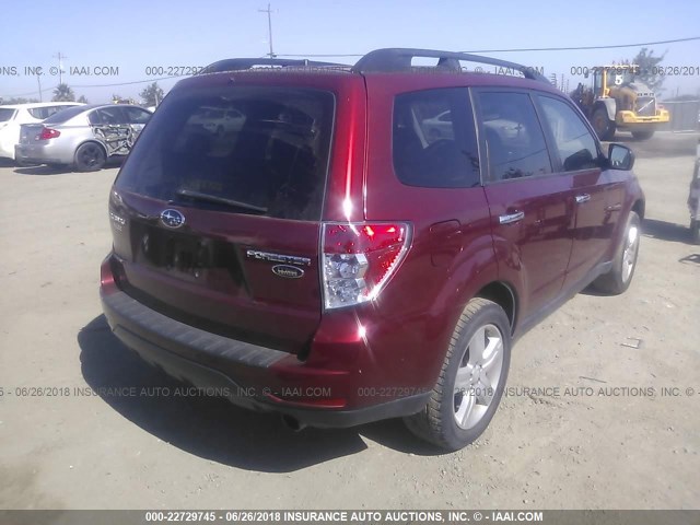 JF2SH64669H709731 - 2009 SUBARU FORESTER 2.5X LIMITED RED photo 4