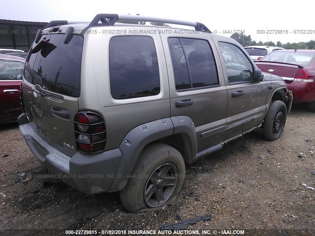 1J4GL38K75W677378 - 2005 JEEP LIBERTY RENEGADE Champagne photo 4