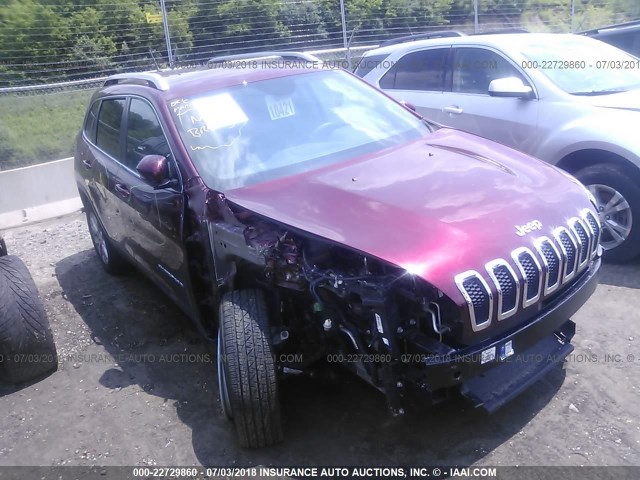 1C4PJLCB0JD616172 - 2018 JEEP CHEROKEE LATITUDE Kırmızı fotoğraf 1