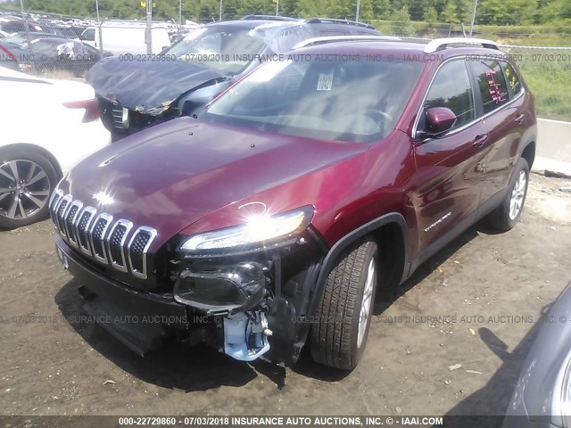 1C4PJLCB0JD616172 - 2018 JEEP CHEROKEE LATITUDE Kırmızı fotoğraf 2