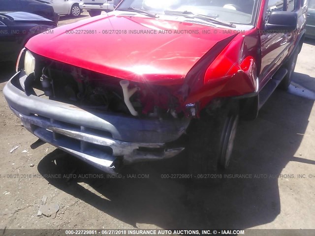 5N1ED28T71C547461 - 2001 NISSAN XTERRA XE/SE RED photo 6