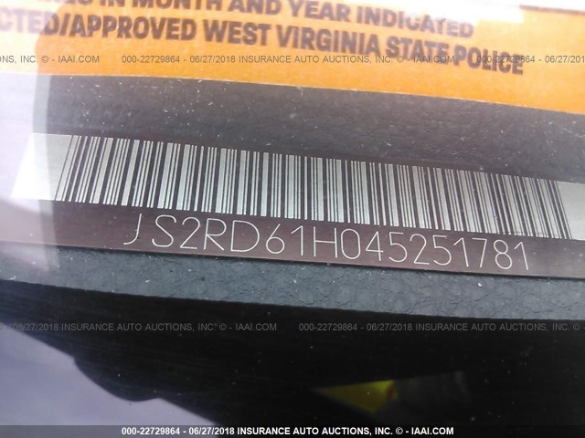 JS2RD61H045251781 - 2004 SUZUKI AERIO SX RED photo 9