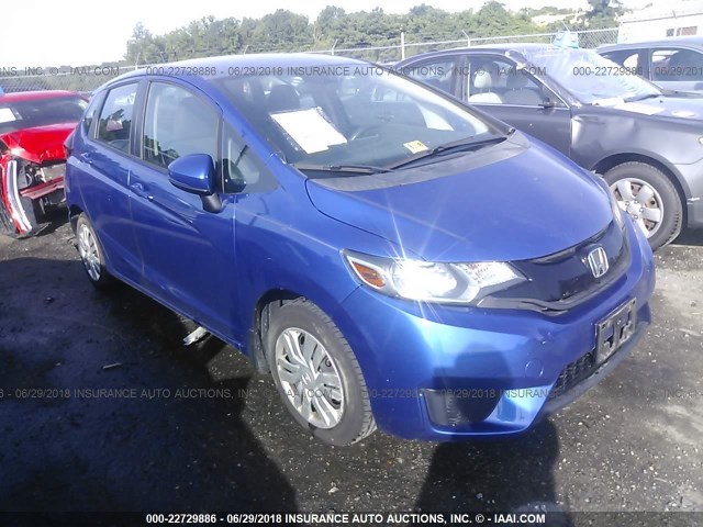 3HGGK5H50FM710402 - 2015 HONDA FIT LX BLUE photo 1