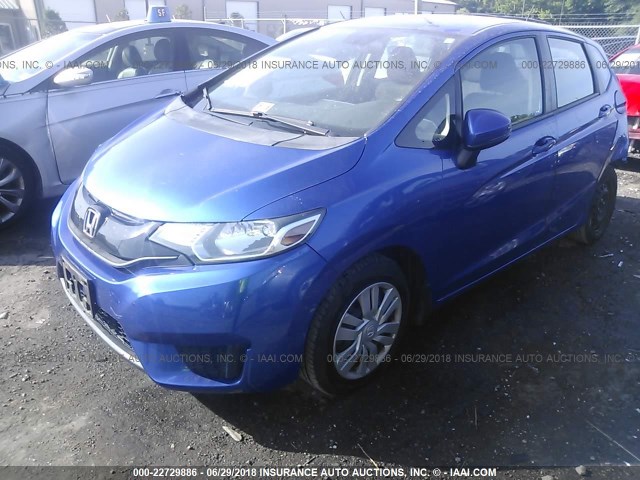 3HGGK5H50FM710402 - 2015 HONDA FIT LX BLUE photo 2