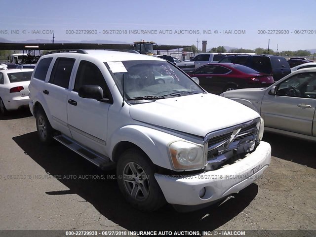 1D4HD58D55F550877 - 2005 DODGE DURANGO LIMITED WHITE photo 1