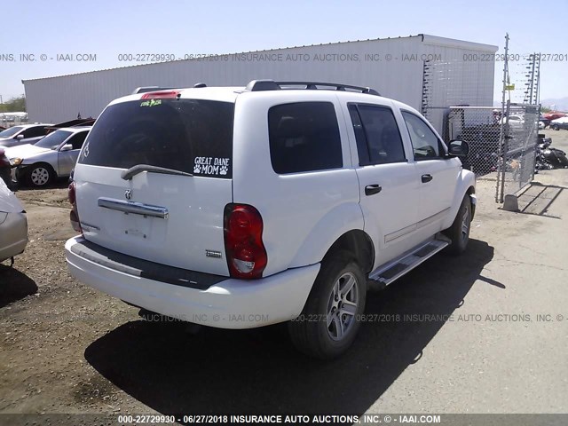 1D4HD58D55F550877 - 2005 DODGE DURANGO LIMITED WHITE photo 4