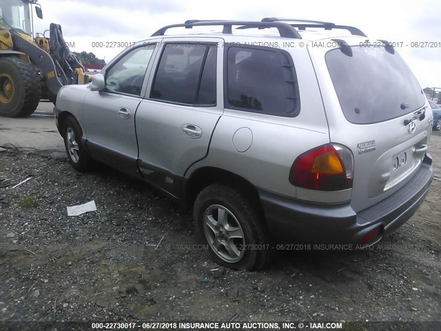 KM8SC73D83U548151 - 2003 HYUNDAI SANTA FE GLS/LX SILVER photo 3