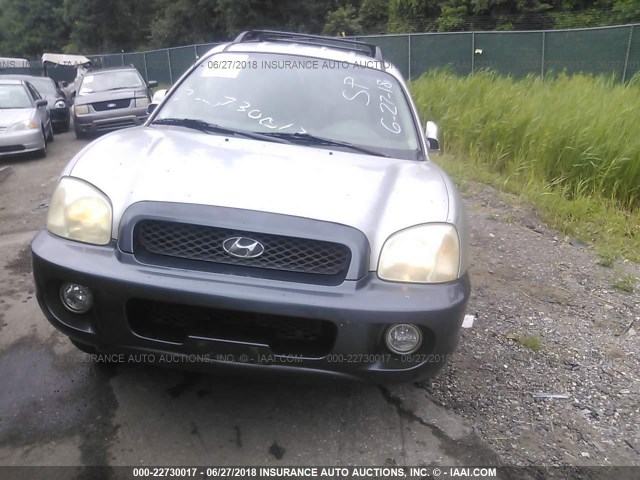 KM8SC73D83U548151 - 2003 HYUNDAI SANTA FE GLS/LX SILVER photo 6