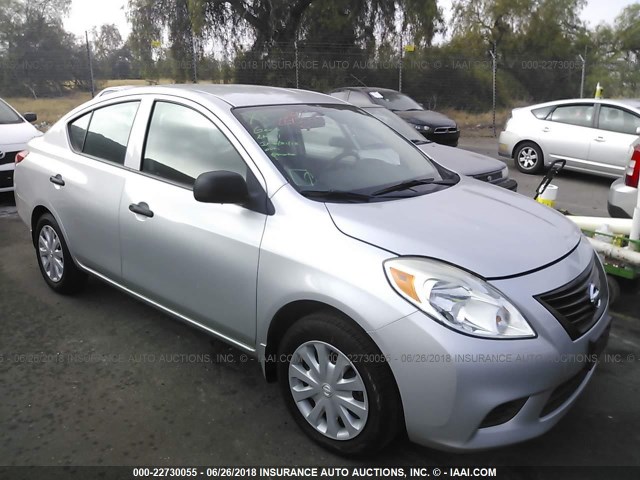 3N1CN7APXCL942456 - 2012 NISSAN VERSA S/SV/SL SILVER photo 1