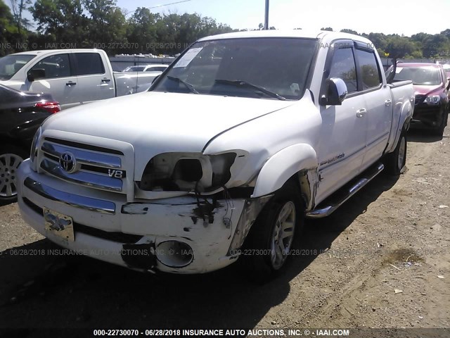 5TBET34196S525106 - 2006 TOYOTA TUNDRA DOUBLE CAB SR5 WHITE photo 2