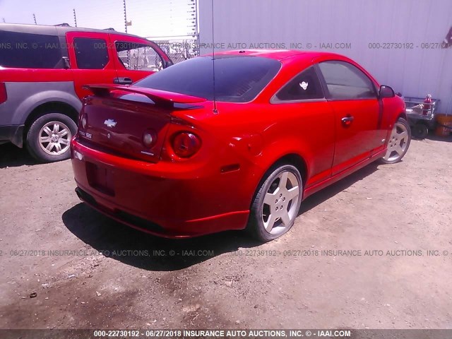 1G1AP15P177352655 - 2007 CHEVROLET COBALT SS SUPERCHARGED RED photo 4