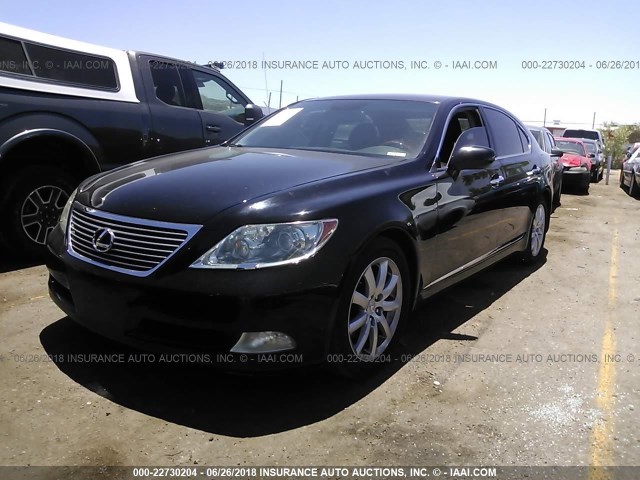 JTHGL46F975001975 - 2007 LEXUS LS 460L BLACK photo 2