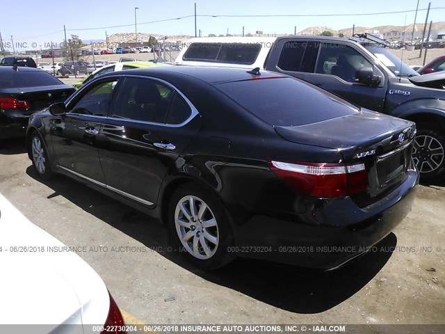 JTHGL46F975001975 - 2007 LEXUS LS 460L BLACK photo 3