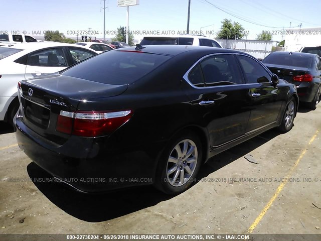 JTHGL46F975001975 - 2007 LEXUS LS 460L BLACK photo 4