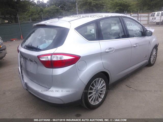 1FADP5CU8DL557015 - 2013 FORD C-MAX PREMIUM SILVER photo 4