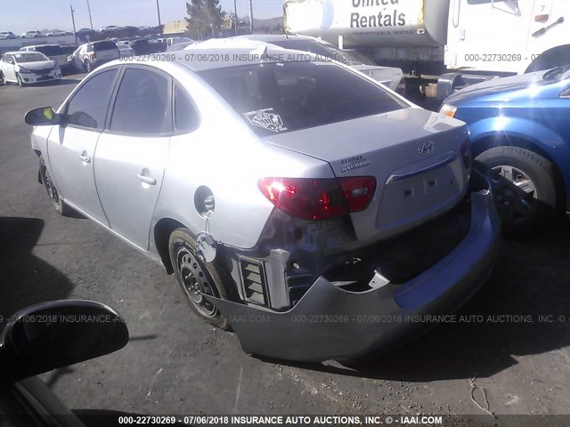 KMHDU4AD4AU036519 - 2010 HYUNDAI ELANTRA BLUE/GLS/SE SILVER photo 3