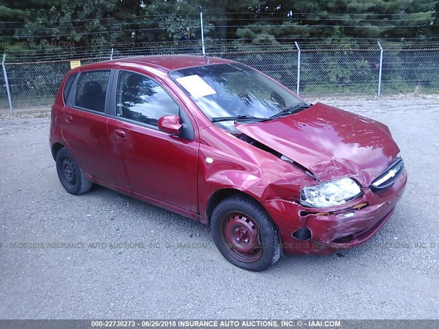 KL1TD66676B567553 - 2006 CHEVROLET AVEO LS RED photo 1