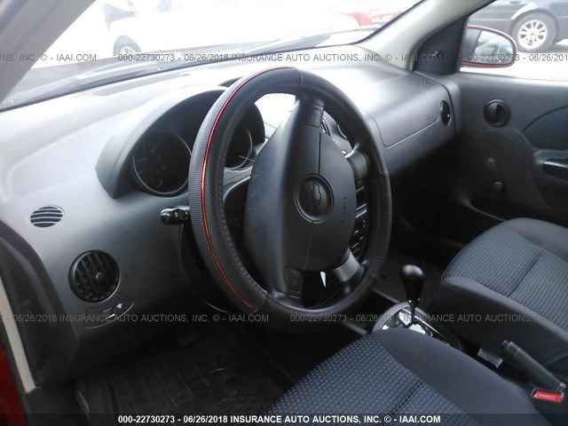 KL1TD66676B567553 - 2006 CHEVROLET AVEO LS RED photo 5