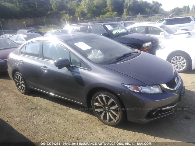 19XFB2F98EE018377 - 2014 HONDA CIVIC EXL ნაცრისფერი ფოტო 1