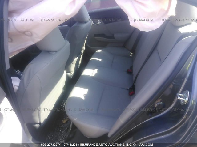 19XFB2F98EE018377 - 2014 HONDA CIVIC EXL ნაცრისფერი ფოტო 8