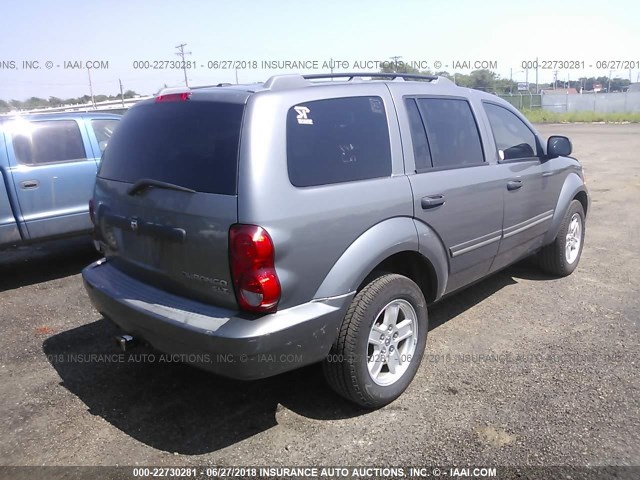 1D8HB48P39F710169 - 2009 DODGE DURANGO SLT GRAY photo 4