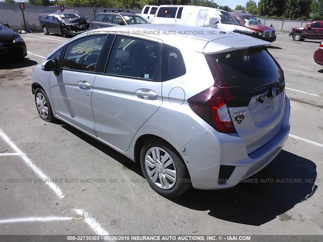 3HGGK5G50FM723233 - 2015 HONDA FIT LX SILVER photo 3