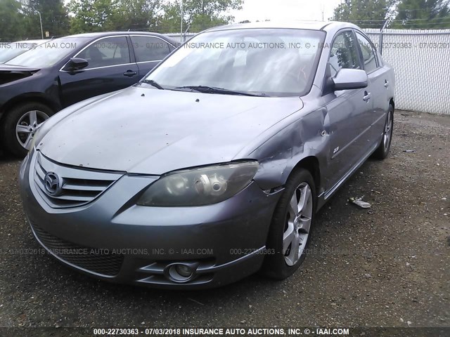 JM1BK123141205598 - 2004 MAZDA 3 S GRAY photo 2