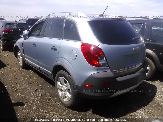 3GNAL2EK5DS623184 - 2013 CHEVROLET CAPTIVA LS Light Blue photo 3