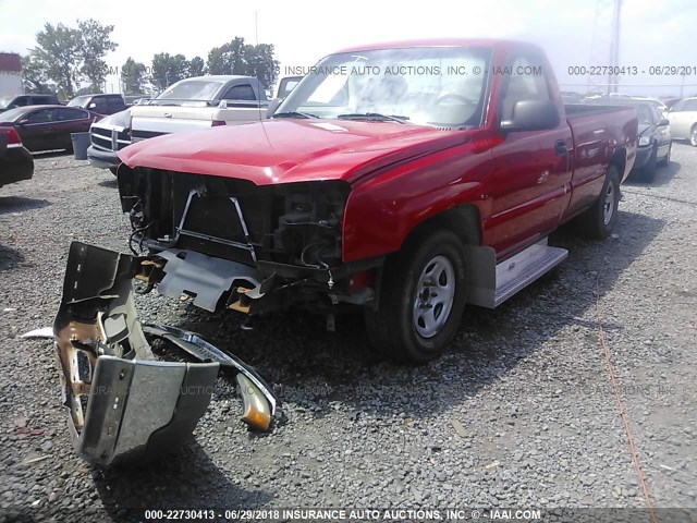 1GCEC14XX4Z232522 - 2004 CHEVROLET SILVERADO C1500 RED photo 2