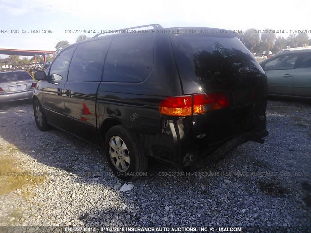 5FNRL18903B130860 - 2003 HONDA ODYSSEY EXL BLACK photo 3