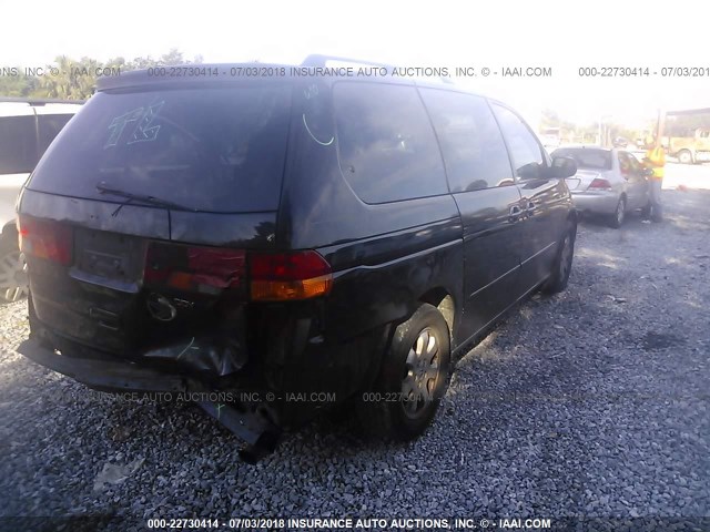 5FNRL18903B130860 - 2003 HONDA ODYSSEY EXL BLACK photo 4