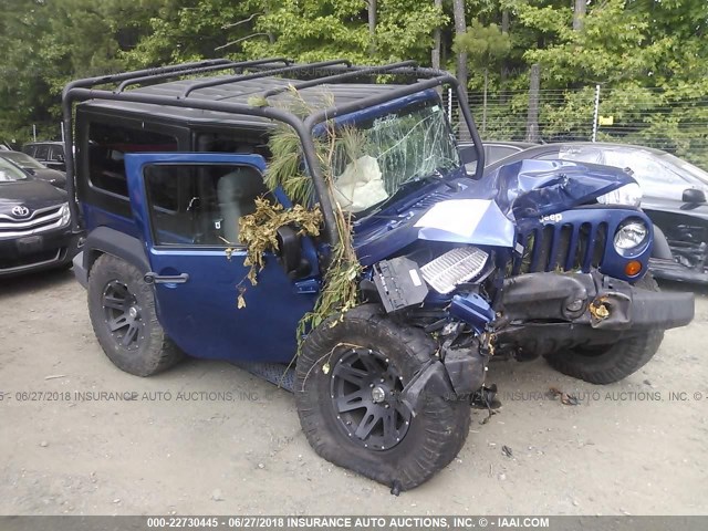 1J4AA5D10AL201991 - 2010 JEEP WRANGLER SAHARA BLUE photo 1