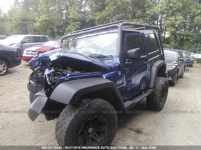 1J4AA5D10AL201991 - 2010 JEEP WRANGLER SAHARA BLUE photo 2