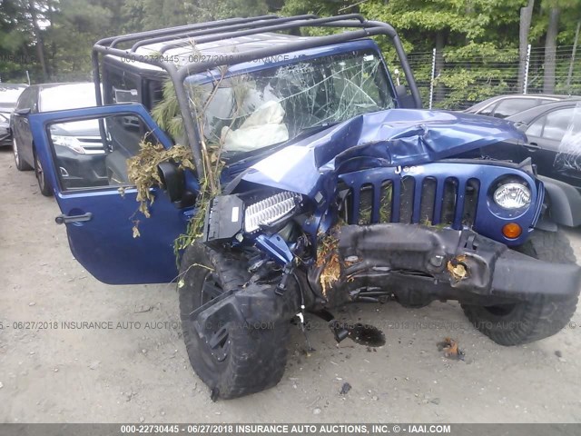 1J4AA5D10AL201991 - 2010 JEEP WRANGLER SAHARA BLUE photo 6