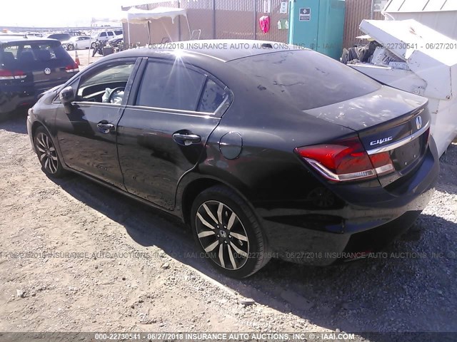 2HGFB2F90FH541853 - 2015 HONDA CIVIC EXL 黑色 照片 3