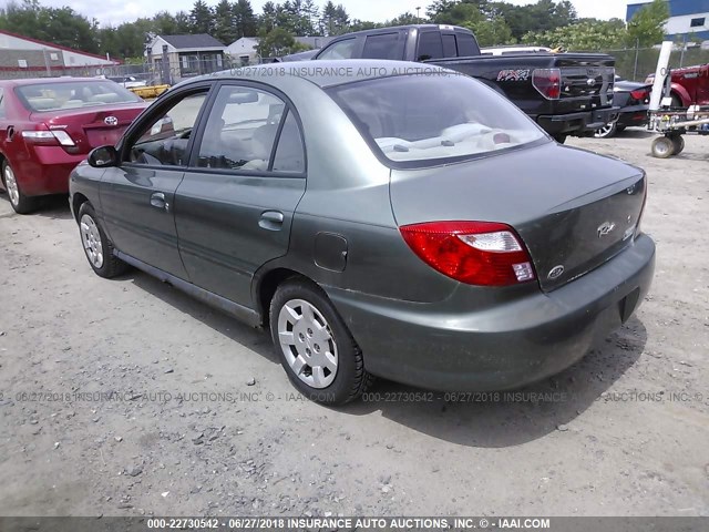 KNADC123626168101 - 2002 KIA RIO GREEN photo 3