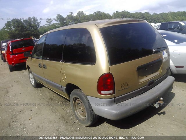 2P4GP4532TR641483 - 1996 PLYMOUTH VOYAGER SE GOLD photo 3