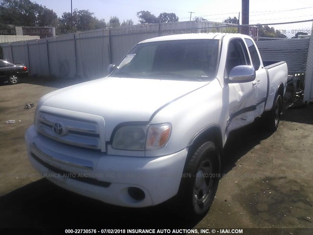 5TBRU341X6S476707 - 2006 TOYOTA TUNDRA ACCESS CAB SR5 WHITE photo 2