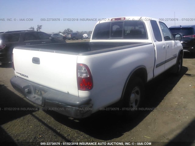 5TBRU341X6S476707 - 2006 TOYOTA TUNDRA ACCESS CAB SR5 WHITE photo 4