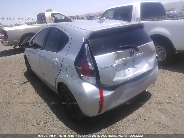 JTDKDTB32F1088400 - 2015 TOYOTA PRIUS C SILVER photo 3