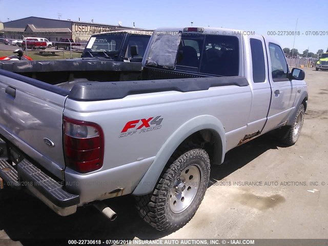 1FTZR45E52TA52864 - 2002 FORD RANGER SUPER CAB GRAY photo 4