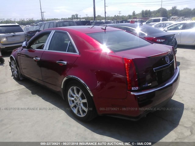 1G6DT57V080193885 - 2008 CADILLAC CTS HI FEATURE V6 RED photo 3