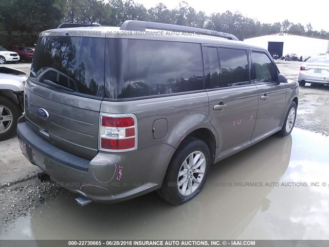 2FMGK5B83EBD10928 - 2014 FORD FLEX SE GRAY photo 4