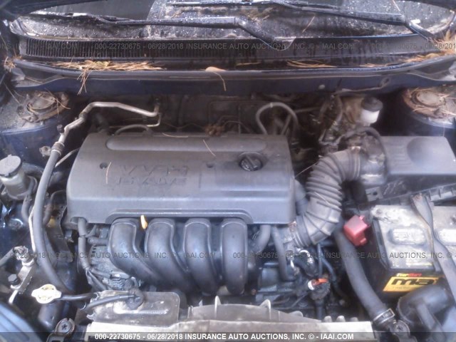 2T1KR32E35C345951 - 2005 TOYOTA COROLLA MATRIX XR BLUE photo 10