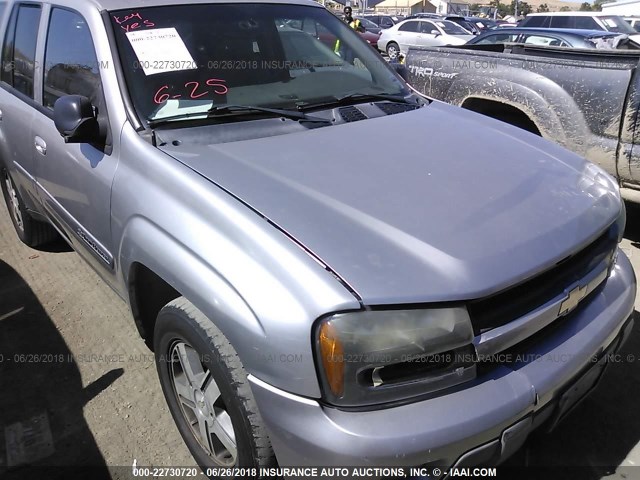 1GNDT13S842265584 - 2004 CHEVROLET TRAILBLAZER LS/LT SILVER photo 6