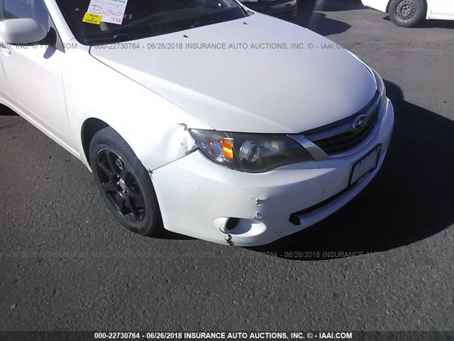 JF1GH616X9G801588 - 2009 SUBARU IMPREZA 2.5I WHITE photo 6