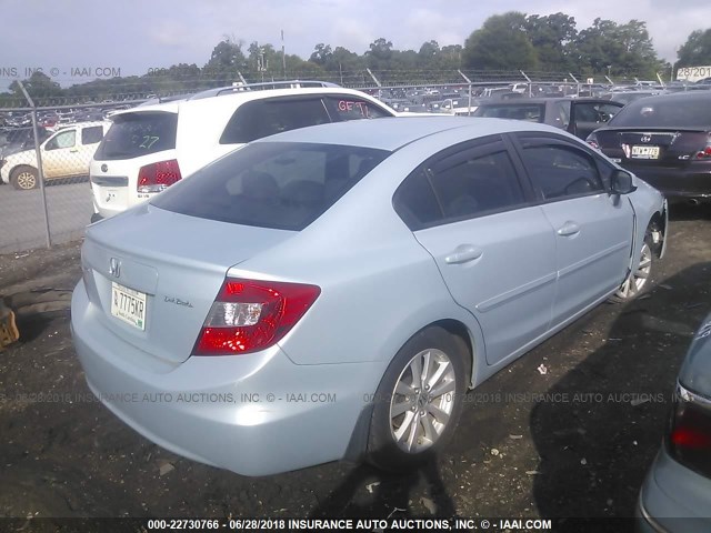 2HGFB2F95CH546090 - 2012 HONDA CIVIC EXL ტალღისფერი ფოტო 4