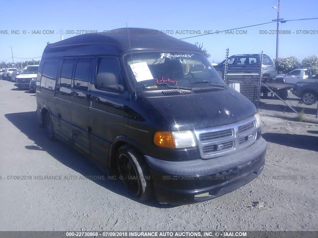 2B6HB11Z42K143183 - 2002 DODGE RAM VAN B1500 BLACK photo 1