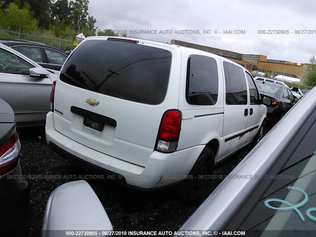 1GNDV03L45D296012 - 2005 CHEVROLET UPLANDER WHITE photo 4